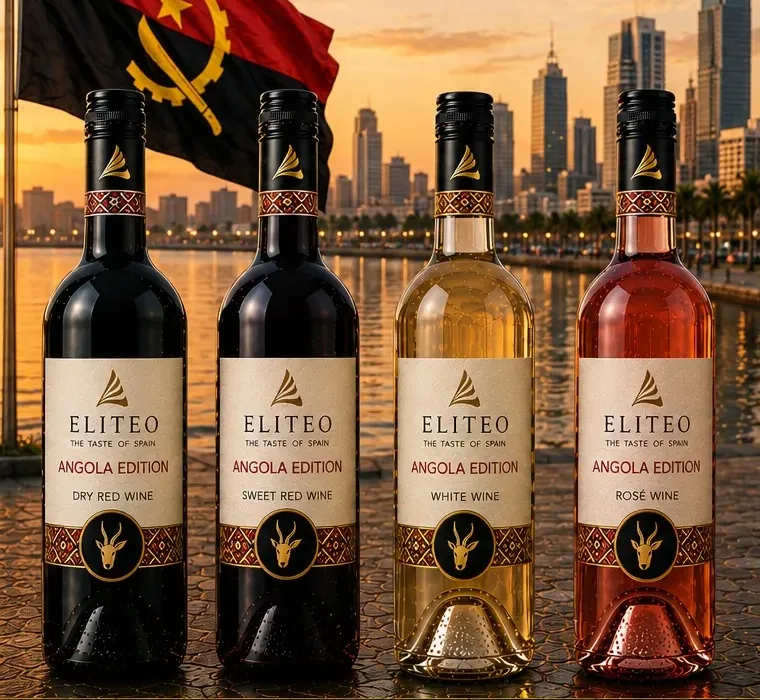 Angola Edition — the four wines of the range with Angola-inspired labels