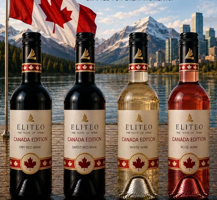 Canada Edition — the four wines of the range with Canada-inspired labels