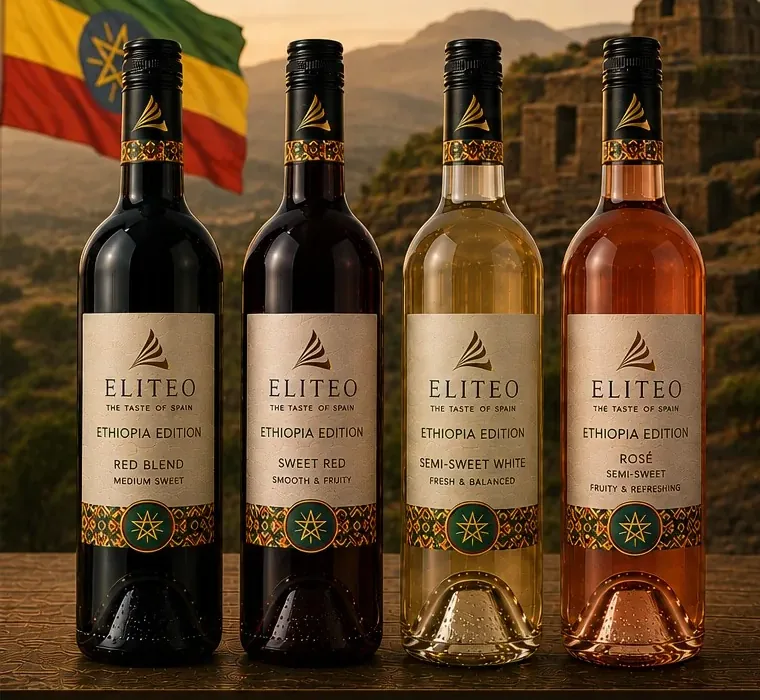 Ethiopia Edition — the four wines of the range with Ethiopia-inspired labels