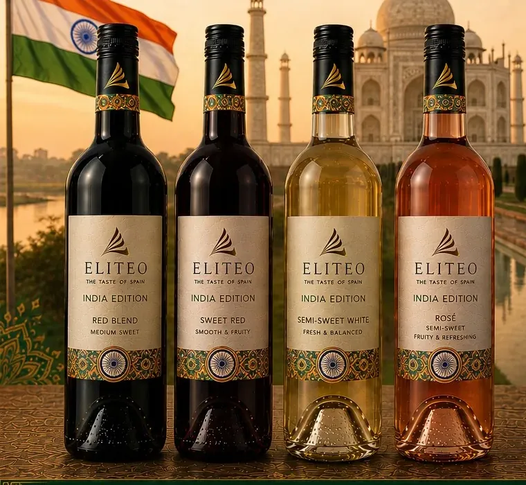 India Edition — the four wines of the range with India-inspired labels