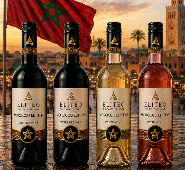 Morocco Edition — the four wines of the range with Morocco-inspired labels