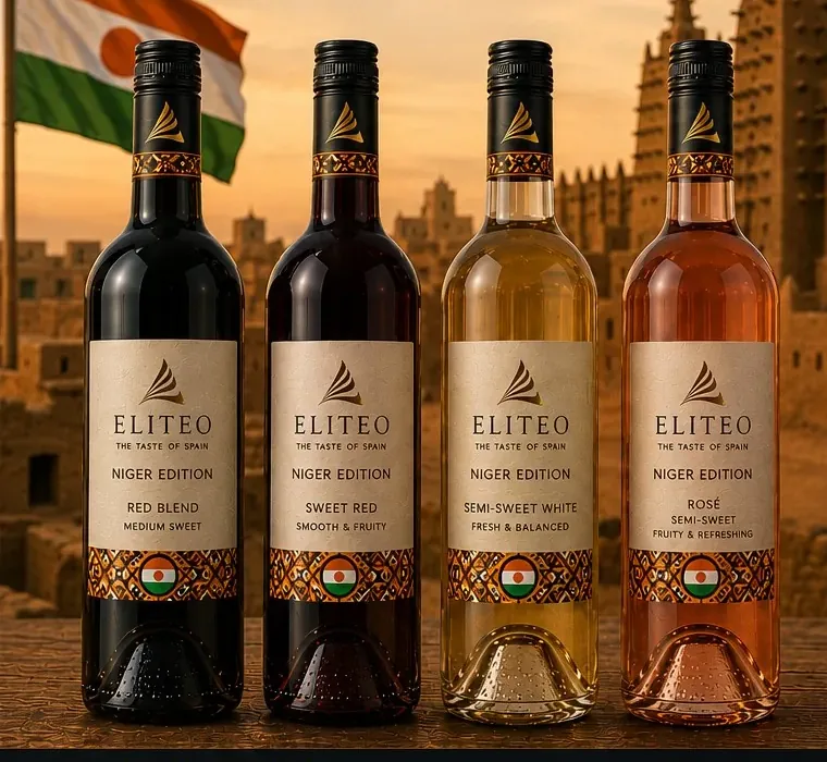 Niger Edition — the four wines of the range with Niger-inspired labels