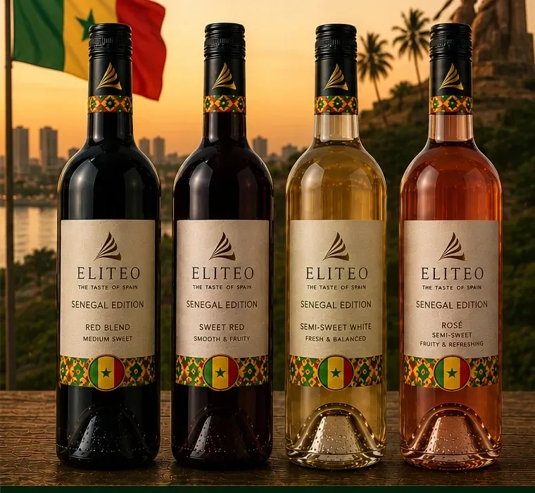 Senegal Edition — the four wines of the range with Senegal-inspired labels